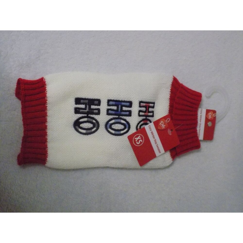 Pet Central Holiday Cozy Winter Dog Sweater X Small Knit Christmas XS HO HO HO - Picture 3 of 6